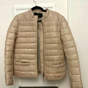 MAGNUS- A Copenhagen/ Denmark brand 100% leather cream jacket